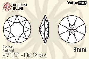 VALUEMAX CRYSTAL Flat Chaton 8mm Light Smoked Topaz F