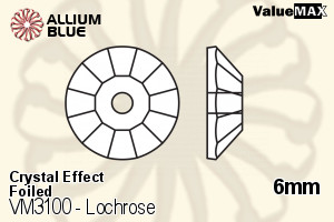 VALUEMAX CRYSTAL Lochrose Sew-on Stone 6mm Crystal Aurore Boreale F