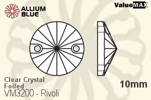 VALUEMAX CRYSTAL Rivoli Sew-on Stone 10mm Crystal F