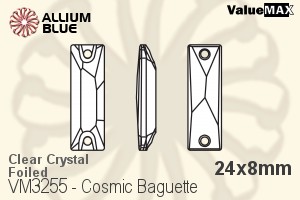 VALUEMAX CRYSTAL Cosmic Baguette Sew-on Stone 24x8mm Crystal F