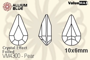VALUEMAX CRYSTAL Pear Fancy Stone 10x6mm Crystal Champagne F