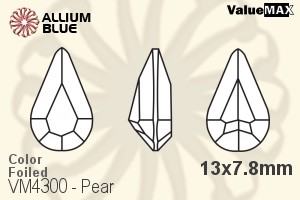 VALUEMAX CRYSTAL Pear Fancy Stone 13x7.8mm Montana F