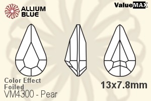 VALUEMAX CRYSTAL Pear Fancy Stone 13x7.8mm Violet AB F