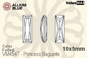 VALUEMAX CRYSTAL Princess Baguette Fancy Stone 10x5mm Light Smoked Topaz F
