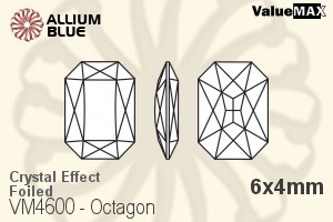 VALUEMAX CRYSTAL Octagon Fancy Stone 6x4mm Crystal Champagne F