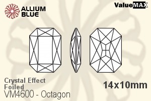 VALUEMAX CRYSTAL Octagon Fancy Stone 14x10mm Crystal Champagne F