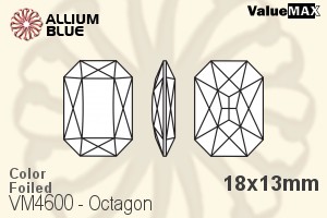 VALUEMAX CRYSTAL Octagon Fancy Stone 18x13mm Light Peach F