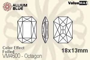 VALUEMAX CRYSTAL Octagon Fancy Stone 18x13mm Light Siam AB F
