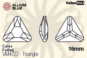 VALUEMAX CRYSTAL Triangle Fancy Stone 16mm Sapphire F
