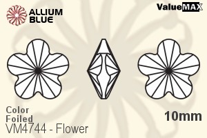 VALUEMAX CRYSTAL Flower Fancy Stone 10mm Light Siam F