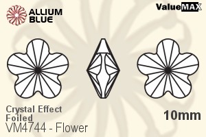 VALUEMAX CRYSTAL Flower Fancy Stone 10mm Crystal Champagne F