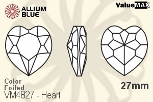 VALUEMAX CRYSTAL Heart Fancy Stone 27mm Blue Zircon F