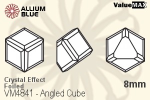 VALUEMAX CRYSTAL Angled Cube Fancy Stone 8mm Crystal Aurore Boreale F