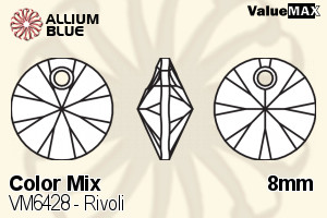 VALUEMAX CRYSTAL Rivoli 8mm Mixed Color