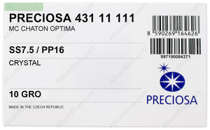 PRECIOSA Chaton O ss7.5/pp16 crystal S AB factory pack