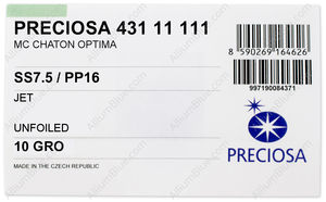 PRECIOSA Chaton O ss7.5/pp16 jet U factory pack
