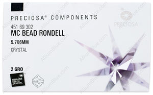 PRECIOSA Rondelle Bead 6 mm crystal BdF factory pack