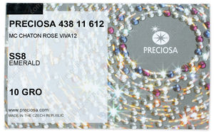 PRECIOSA Rose VIVA12 ss8 emerald S factory pack