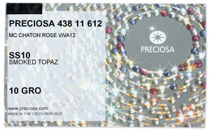 PRECIOSA Rose VIVA12 ss10 sm.topaz S factory pack