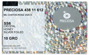 PRECIOSA Rose VIVA12 ss6 crystal S Hon factory pack