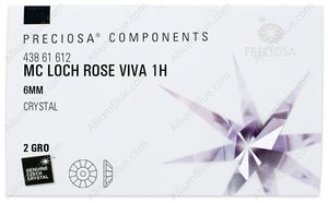 PRECIOSA Loch Rose VIVA12 1H 6 crystal U Lab factory pack