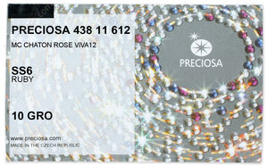 PRECIOSA Rose VIVA12 ss6 ruby S AB factory pack
