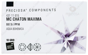 PRECIOSA Chaton MAXIMA ss7.5/pp16 aqua Bo DF factory pack