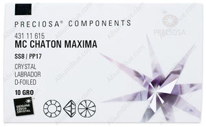 PRECIOSA Chaton MAXIMA ss8/pp17 crystal DF Lab factory pack