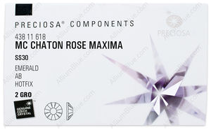 PRECIOSA Rose MAXIMA ss30 emerald HF AB factory pack