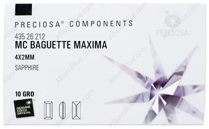 PRECIOSA Baguette MXM 4x2 sapphire DF factory pack