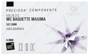 PRECIOSA Baguette MXM 5x2.5 aqua Bo DF factory pack