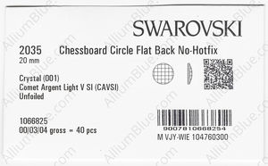 SWAROVSKI 2035 20MM CRYSTAL CAL'V'SI factory pack
