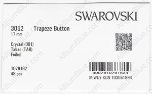 SWAROVSKI 3052 17MM CRYSTAL TABAC M factory pack