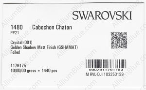 SWAROVSKI 1480 PP 21 CRYSTAL GOL.SHADOW MATT FINISHED F factory pack