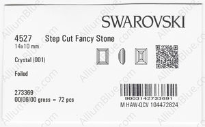 SWAROVSKI 4527 14X10MM CRYSTAL F factory pack
