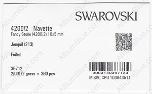 SWAROVSKI 4200/2 10X5MM JONQUIL GG factory pack