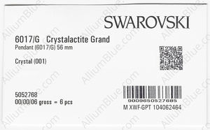 SWAROVSKI 6017/G 56MM CRYSTAL factory pack