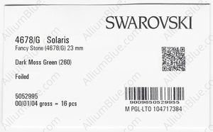 SWAROVSKI 4678/G 23MM DARK MOSS GREEN F factory pack
