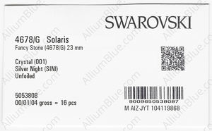 SWAROVSKI 4678/G 23MM CRYSTAL SILVNIGHT factory pack