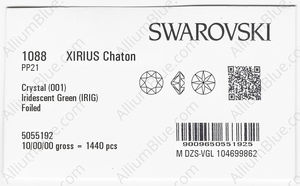 SWAROVSKI 1088 PP 21 CRYSTAL IRIDESGR F factory pack