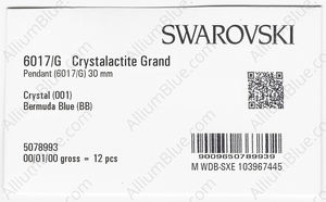 SWAROVSKI 6017/G 30MM CRYSTAL BERMBL P factory pack