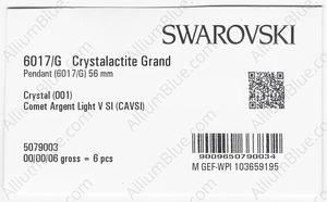 SWAROVSKI 6017/G 56MM CRYSTAL CAL'V'SI P factory pack