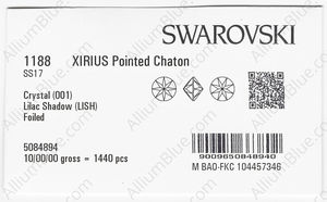 SWAROVSKI 1188 SS 17 CRYSTAL LILACSHADO F factory pack