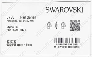 SWAROVSKI 6730 34X22MM CRYSTAL BL.SHADE factory pack