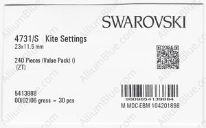 SWAROVSKI 4731/S 23X11.5MM 3P00CZ factory pack