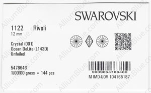 SWAROVSKI 1122 12MM CRYSTAL OCEAN_D factory pack