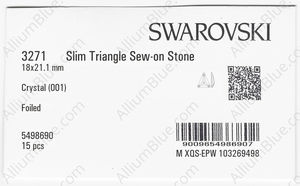 SWAROVSKI 3271 18X21.1MM CRYSTAL F factory pack