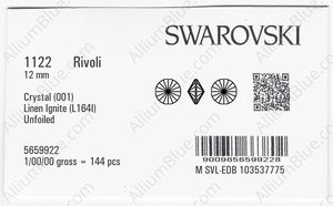 SWAROVSKI 1122 12MM CRYSTAL LINEN_I factory pack