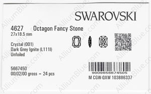 SWAROVSKI 4627 27X18.5MM CRYSTAL DKGREY_I factory pack