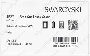 SWAROVSKI 4527 8X6MM RECREATED ICE BLUE F factory pack